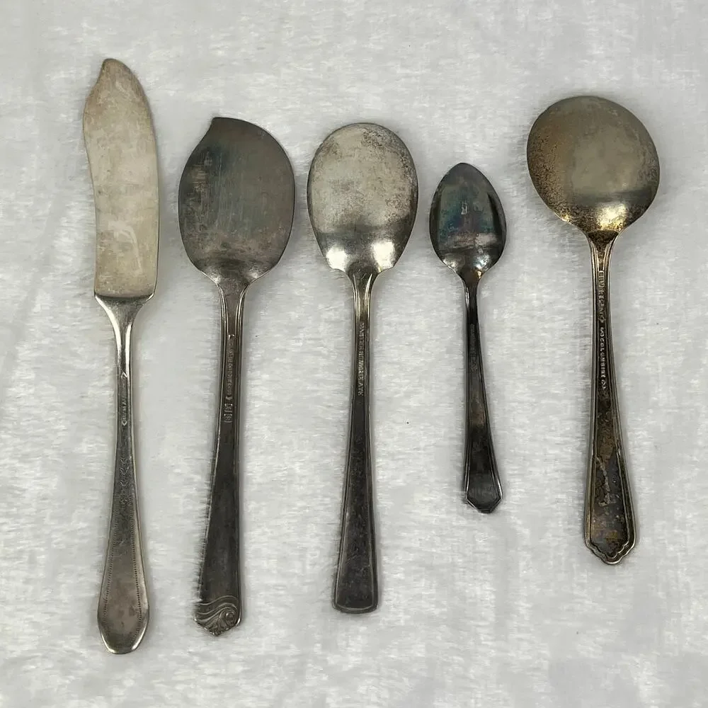 5pc Vintage Silverplate Utensil Lot 4
